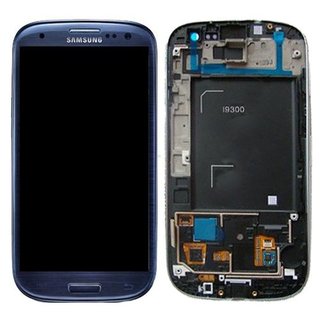 Original Samsung Galaxy S3 GT-i9300 LCD incl. Touch Screen + Frame - Blue