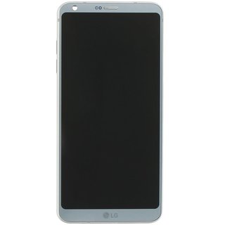 LG G6 LCD Display und Touchscreen mit Rahmen Platinum