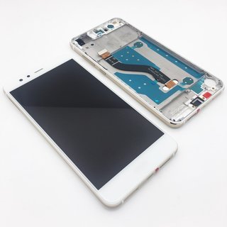 Huawei P10 Lite LCD Display und Touchscreen mit Rahmen Weiss