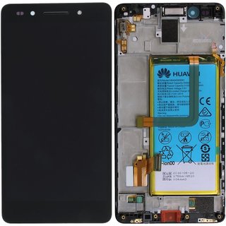 Huawei Honor 7 LCD Display und Touchscreen mit Rahmen Schwarz
