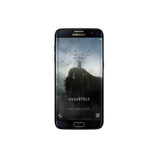 Samsung Galaxy S7 Edge Batman LCD Display und Touchscreen mit Rahmen Schwarz