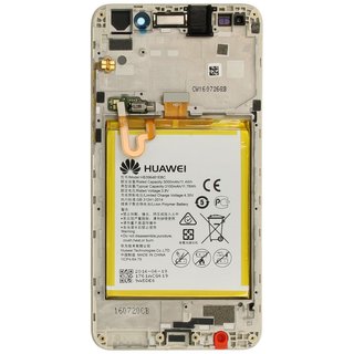 Huawei Y6II LCD Display und Touchscreen mit Rahmen und Akku Gold