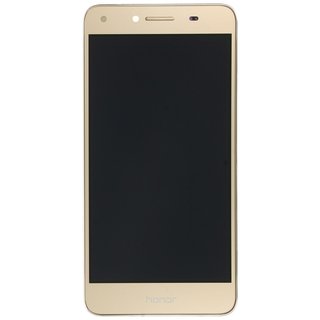 Huawei Y6II Compact LCD Display und Touchscreen mit Rahmen Gold