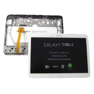 Samsung Galaxy Tab 3 10.1 LCD Display und Touchscreen mit Rahmen Weiss