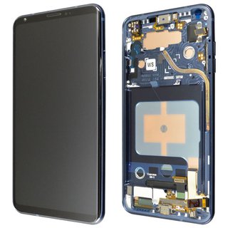 LG V30 LCD Display und Touchscreen mit Rahmen Blau