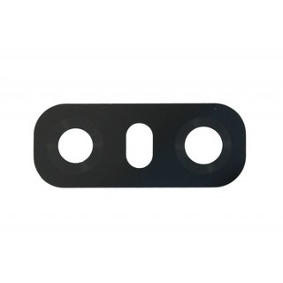 LG G6 Kamera Glas Abdeckung Schwarz mit Klebefolie