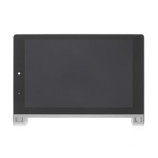Lenovo Yoga Tab 2 1050F LCD Display und Touchscreen mit Rahmen Silber