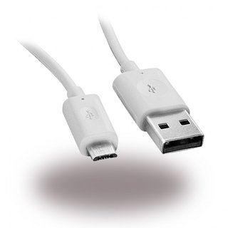 Micro USB zu USB Kabel 80 cm Weiss