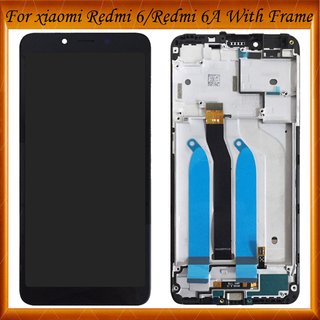 Xiaomi Redmi 6A LCD Display und Touchscreen mit Rahmen Schwarz