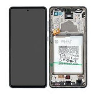 LCD + Touch + Frame + Battery fr A725F Samsung Galaxy A72 - awesome black