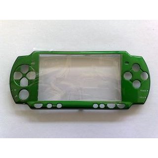 PSP Slim Faceplate in green + Free screen protector