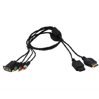 PS3 / WII / WiiU HD VGA Kabel inkl. cinch Kabel für Soundübertragung