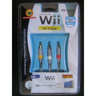 BigBen Wii / Wii U AV Kabel vergoldet & doppelt abgeschirmt (Flachbandkabel)