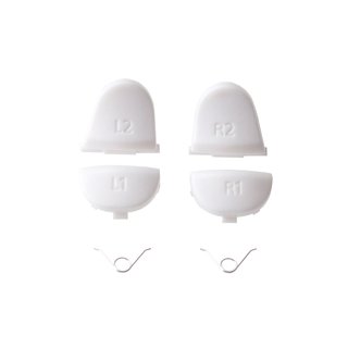 White L2 R2 L1 R1 Trigger Buttons Replacement Parts For Playstation 4 PS4 Controller