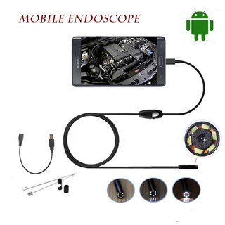 LED HD Endoskop, wasserdicht, 2m Kabellänge für Android und PC mit Foto & Aufnahmefunktion