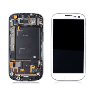 Original Samsung Galaxy S3 GT-i9300 LCD inkl. Touch Screen + Rahmen - weiss