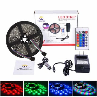 LED Strip 5m, 300 LEDs, RGB, inkl. Netzteil und Fernbedienung (Wasserfest)