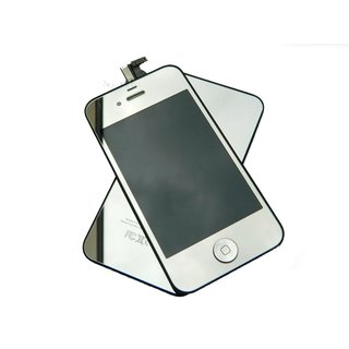 Logo Pattern Plating Color Conversion Kits for iPhone 4G-LCD Digitizer Back Housing Cover (Silver)