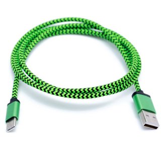 USB C 3.1 Speed Nylon Ladekabel und Datenkabel Fast Charging Cable Schnelllade Kabel 2 Meter