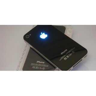 Apple iPhone 4G Back Cover white with glowing Logo