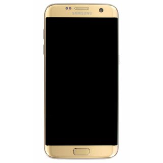 Samsung Galaxy S7 Edge LCD Display und Touchscreen mit Rahmen Gold