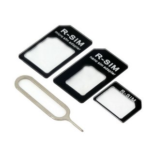 4i n1 Nano SIM Card Adapter mit Sim Karten Öffner ( nano/microSIM/SIM)