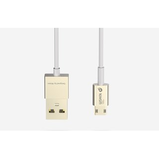 WSKEN rmCable Micro USB Lade und Datenkabel , Stecker beidseitig nutzbar (Alu)