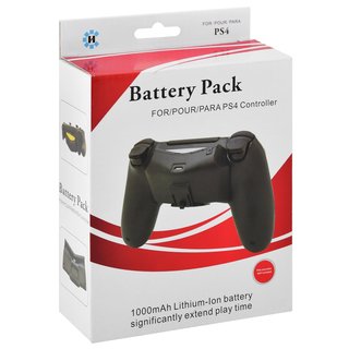 1000MAH EXTERNAL BATTERY PACK FOR PS4 DUALSHOCK 4 BLACK