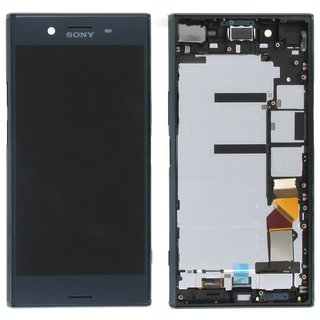 Sony Xperia XZ Premium LCD Display und Touchscreen mit Rahmen Schwarz