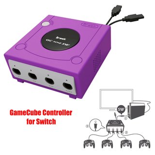 Brook 4 Port Gamecube Controller zu Nintendo Switch Umwandler Converter mit Turbo Funktion